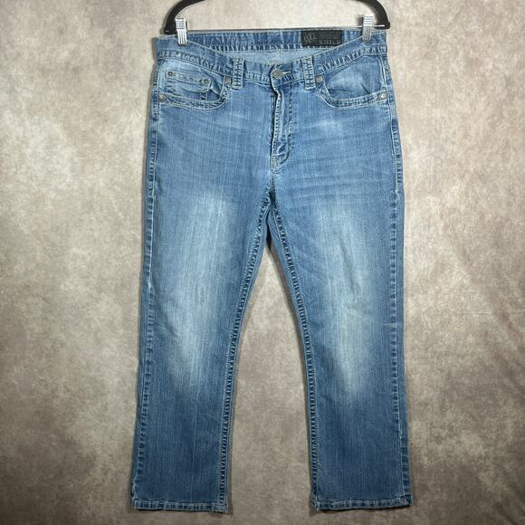 T.K. Axel Manchester Wolcott Vintage Bootcut Jeans Mens 34X30 Blue Medium Wash‎ - Picture 1 of 10